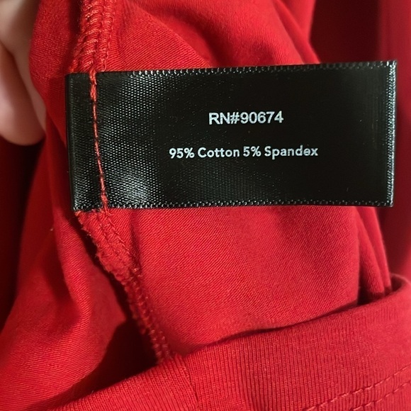 Boston Proper Women's Shirt Small Red Cutout Mock Stretch Fitted Bodycon - Picture 10 of 14